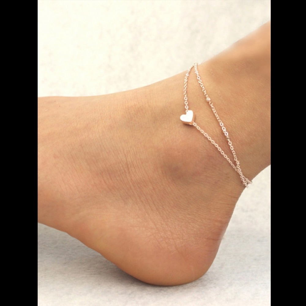 Heart anklet